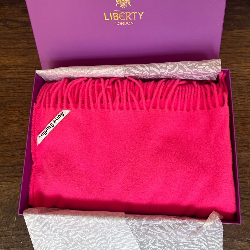Acne Studios Neon Pink Scarf